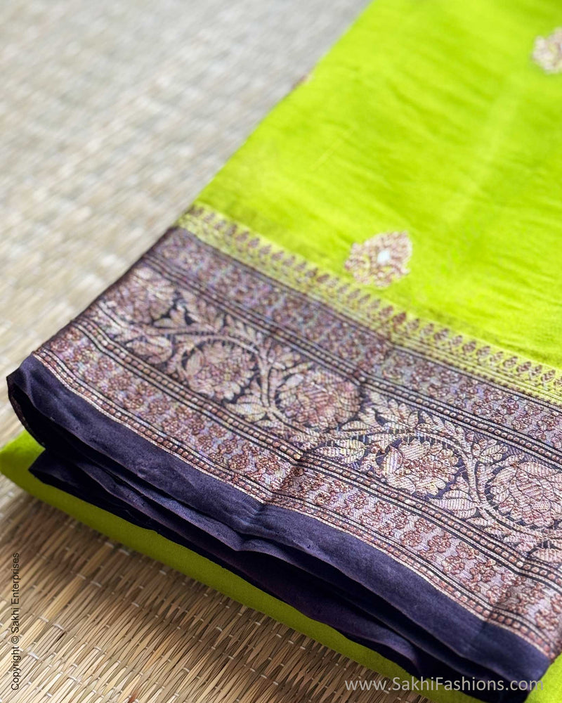 DP-W18579 Green Organza Sari