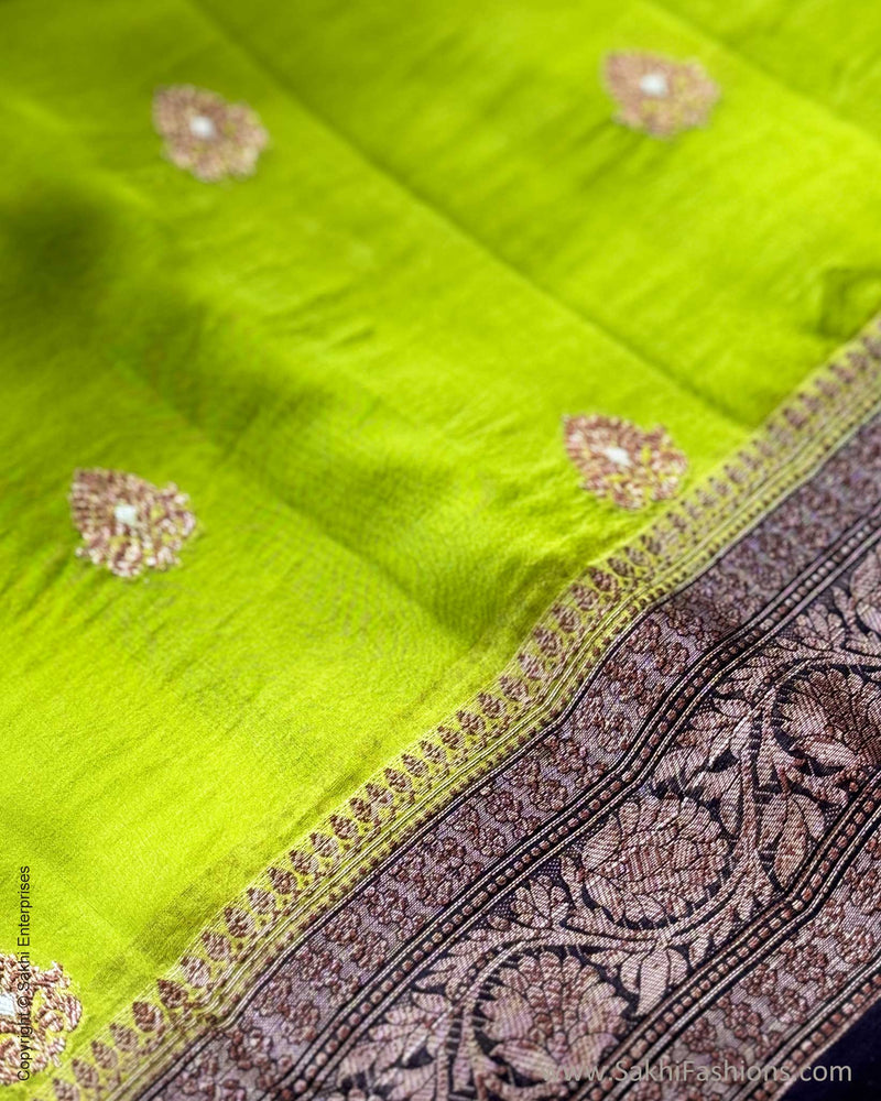 DP-W18579 Green Organza Sari