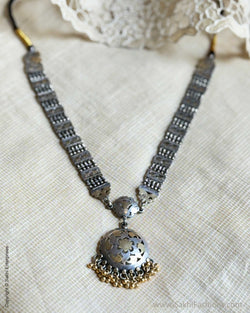 AS-W16829 Silver Gold Necklace