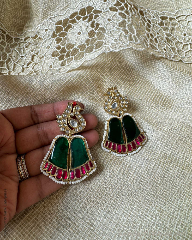 AS-W18434 Green Earring