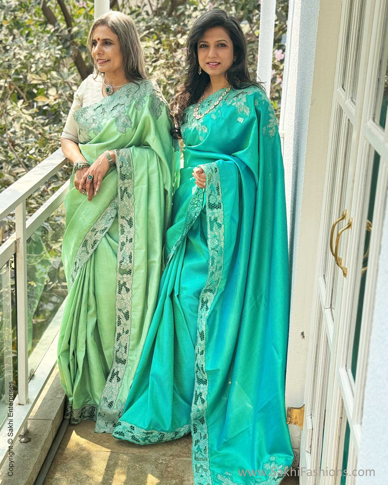 EE-W18957 Blue Kanchi Cutwork