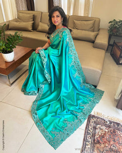 EE-W18957 Blue Kanchi Cutwork