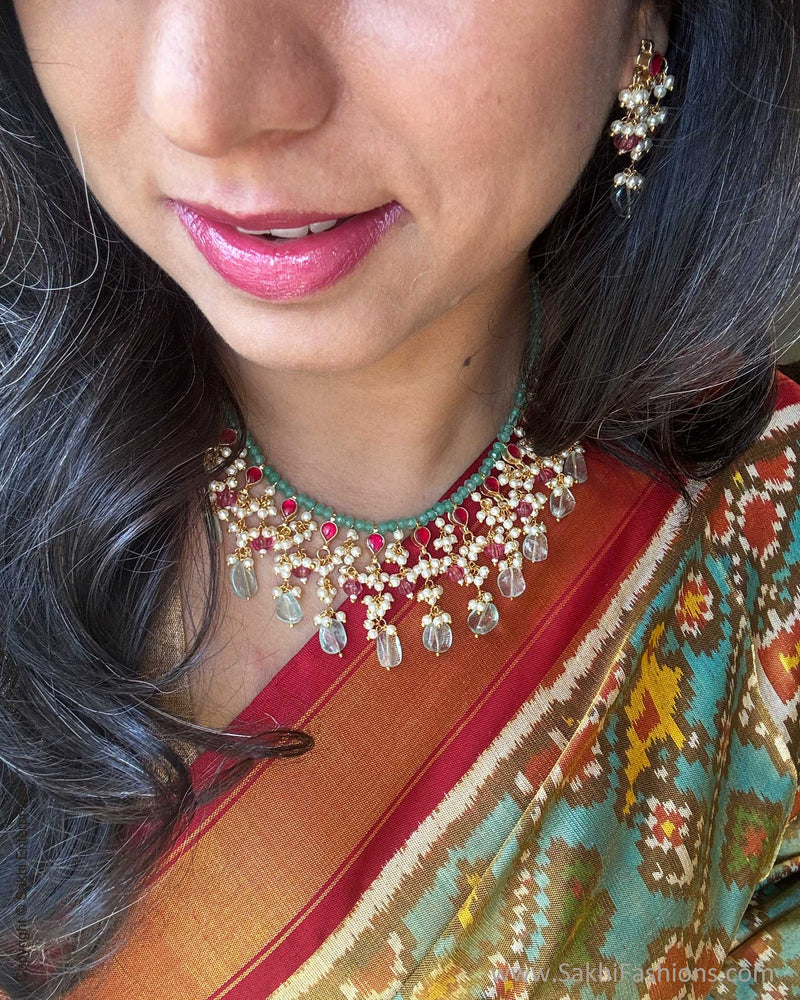 EE-W18717 Tissue Blue Patola Sari