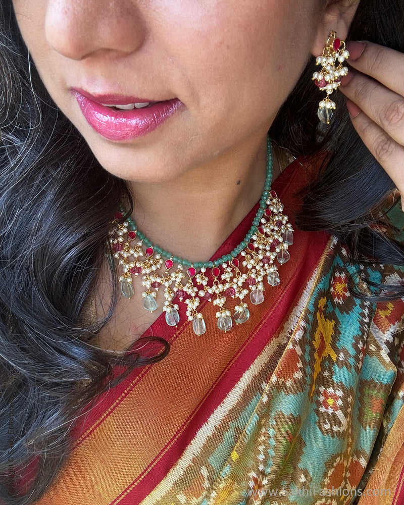 EE-W18717 Tissue Blue Patola Sari