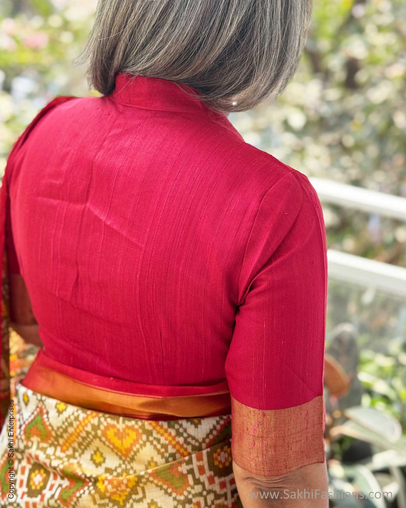 EE-W18718 Tissue Cream Patola Sari