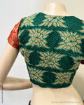 BL-X00008 Red Green Cutwork Blouse