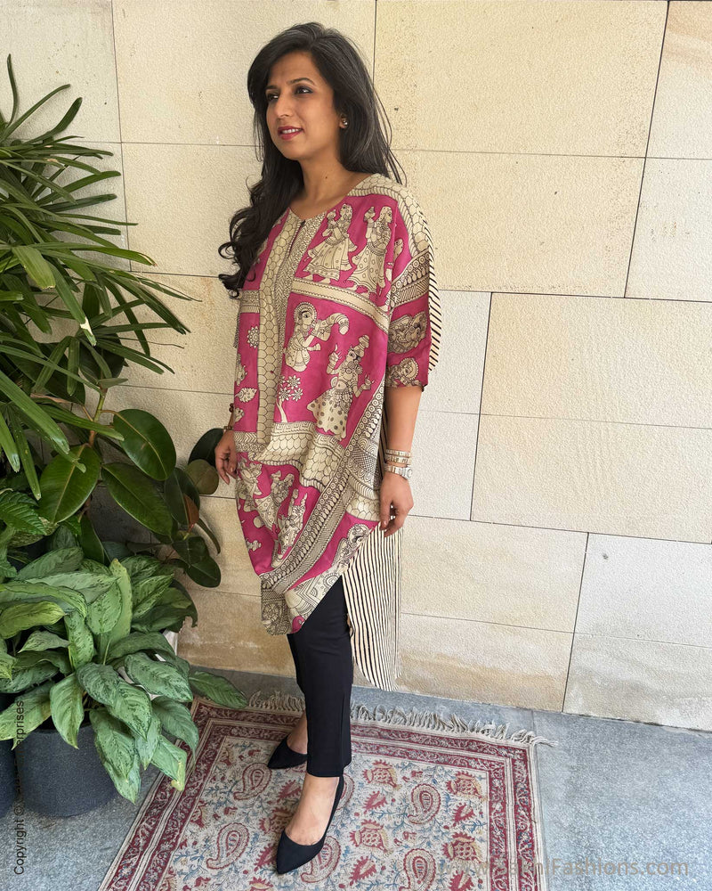 EE-W19057 Kalam Pink Black