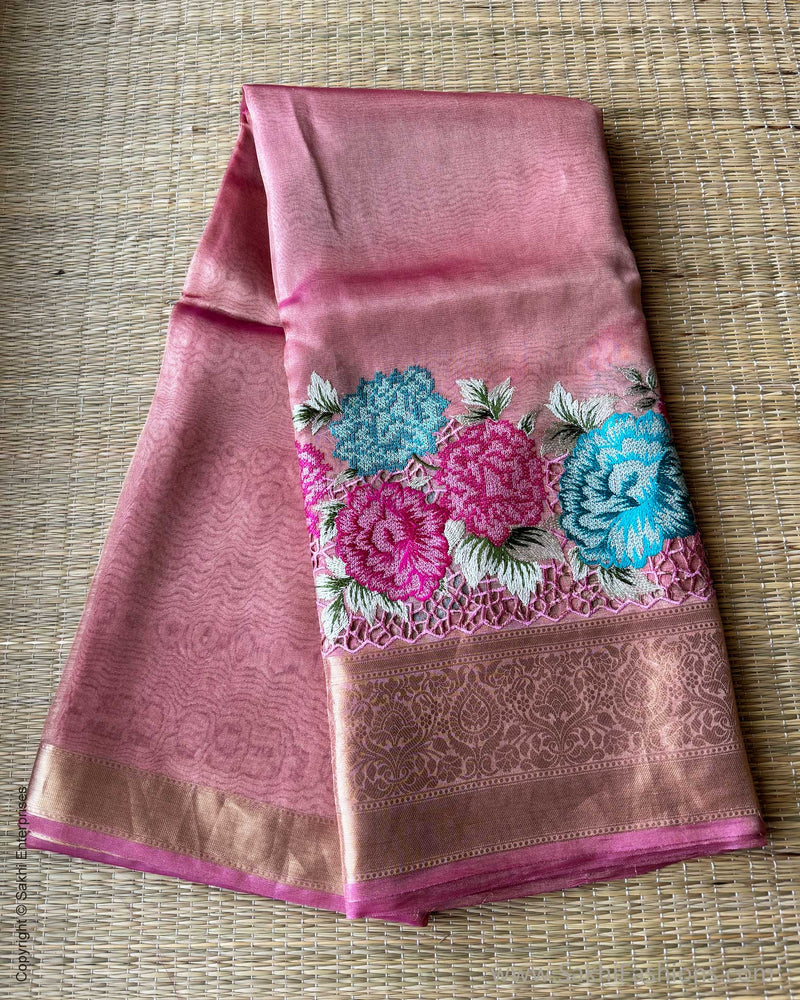 DP-X00041 Pink Tissue Saree