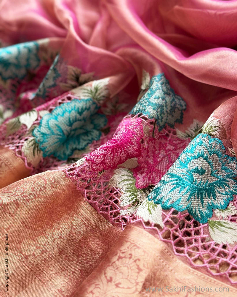 DP-X00041 Pink Tissue Saree