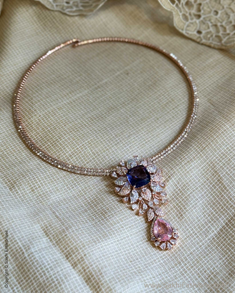 AJ-W18988 Diamante Pendant Set