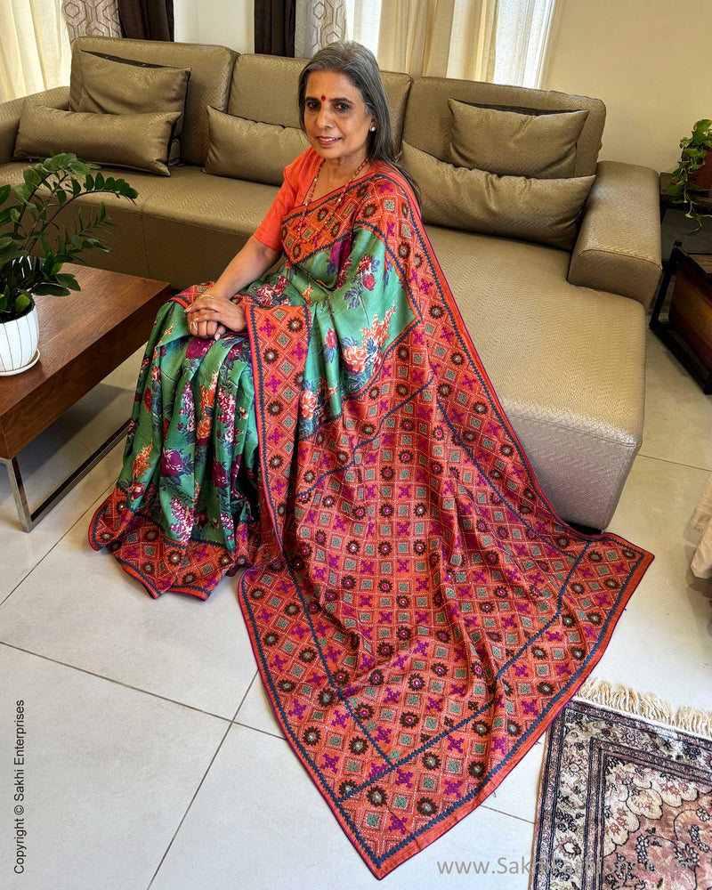 EE-W19074 Tussar silk Kutch Sari