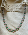 AJ-W16445 Pink Green Beads Mala