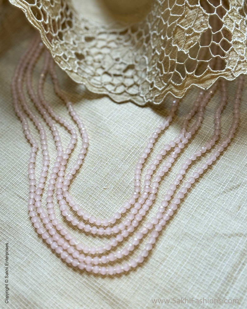 AJ-W16446 Pink Bead Mala