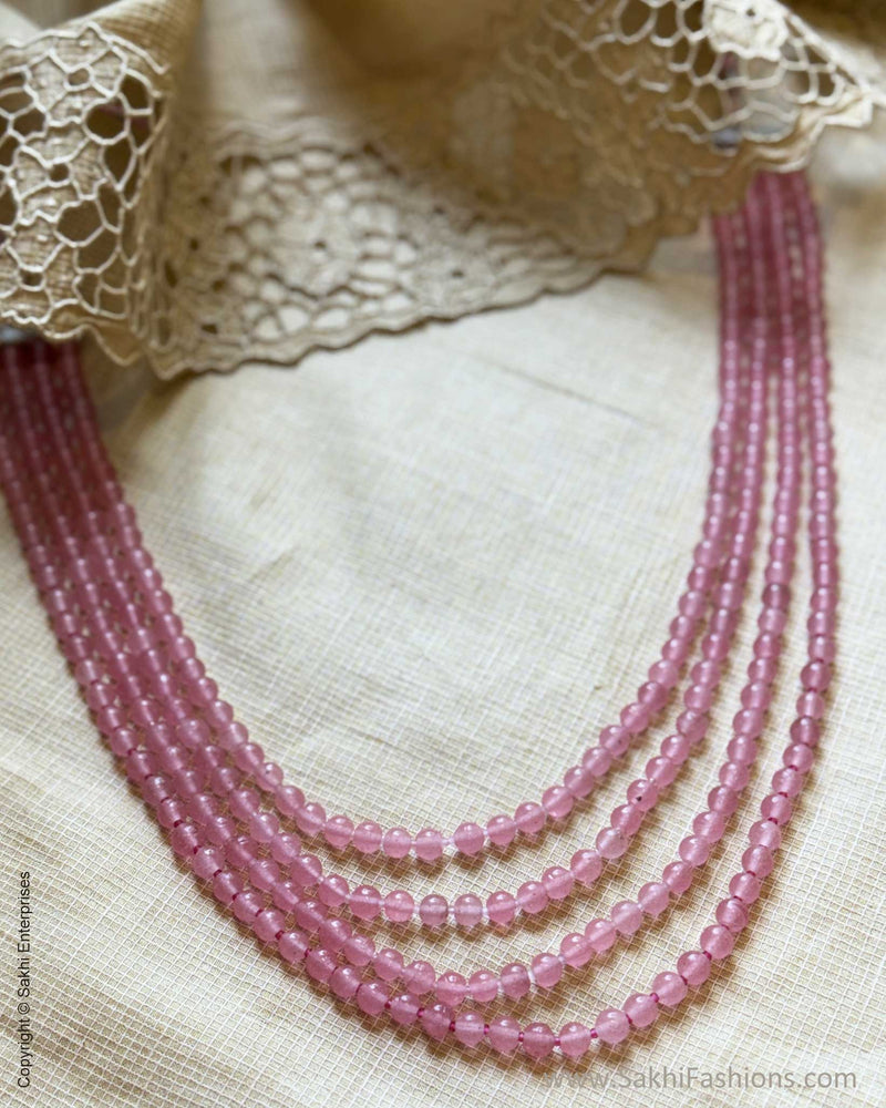 AJ-W16456 Pink Beads Mala