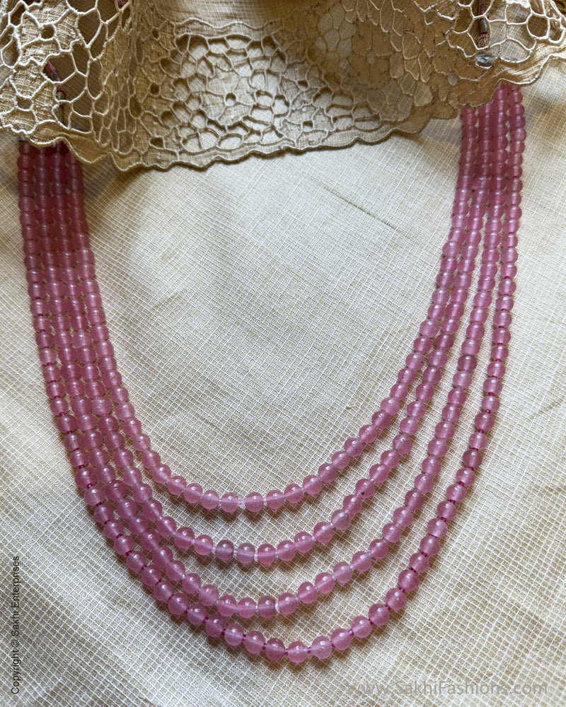 AJ-W16456 Pink Beads Mala