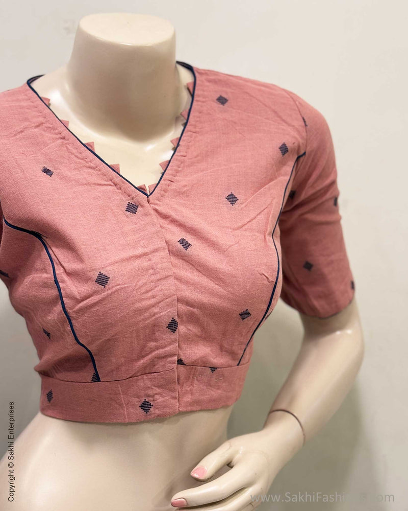 BL-W18846 Pink Cotton Blouse