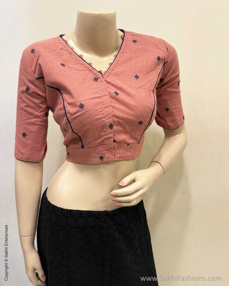 BL-W18846 Pink Cotton Blouse