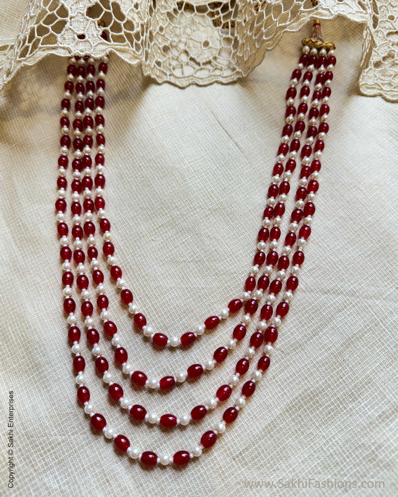 Ruby beads mala online discount