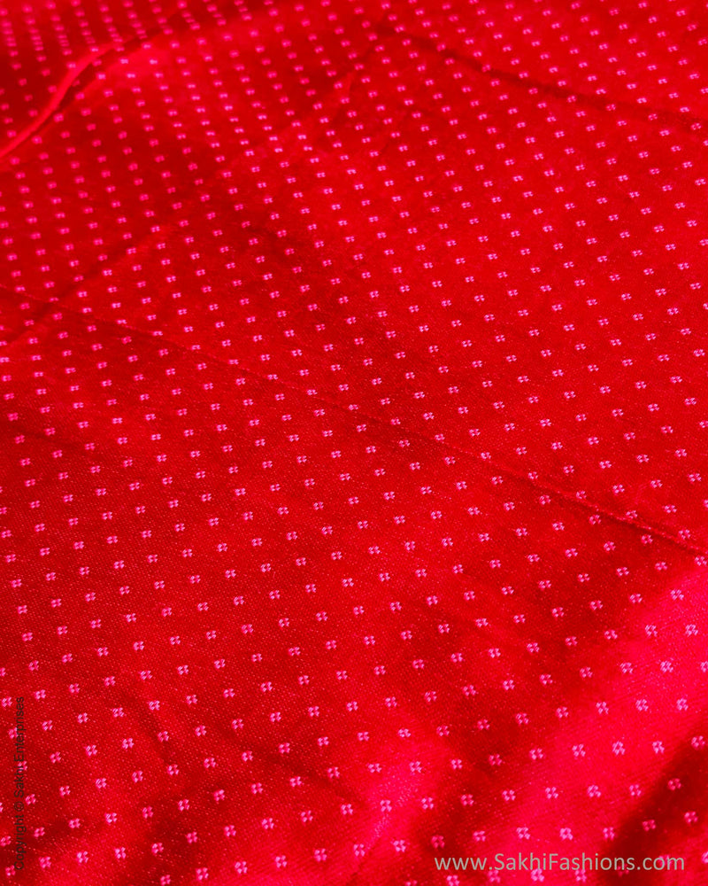 BL-V12363 Red Mashru Blouse