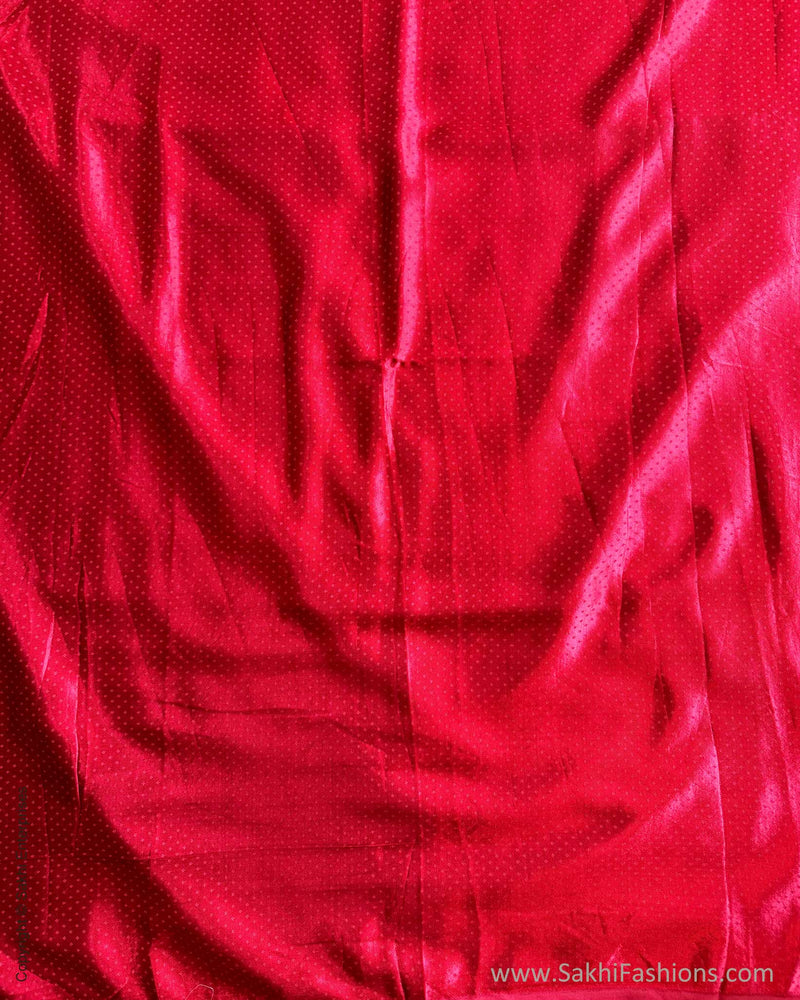 BL-V12363 Red Mashru Blouse