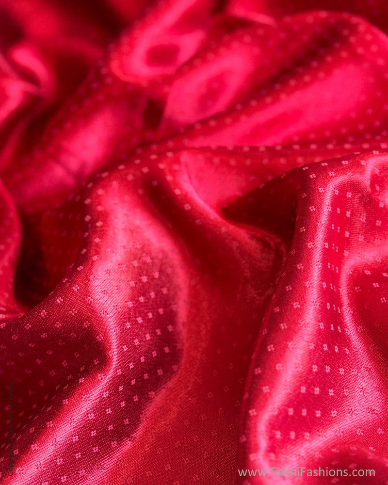 BL-V12363 Red Mashru Blouse