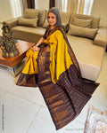 EE-X00491 Mustard Madurai Cotton Sari
