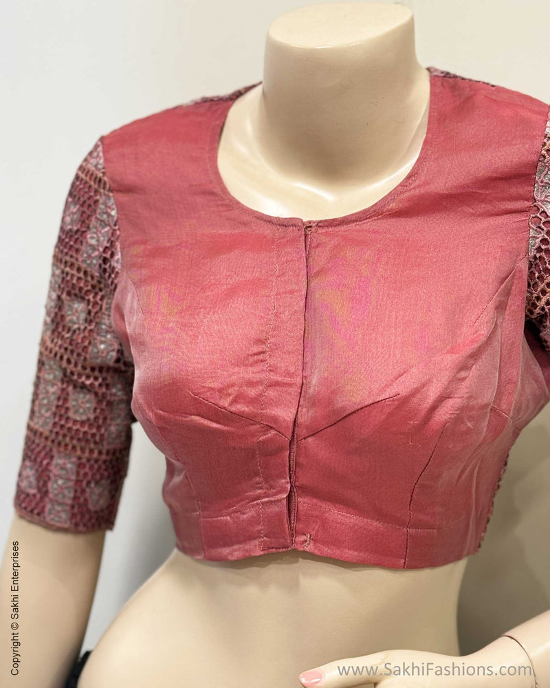 BL-W08198 Onion pink Cutwork blouse