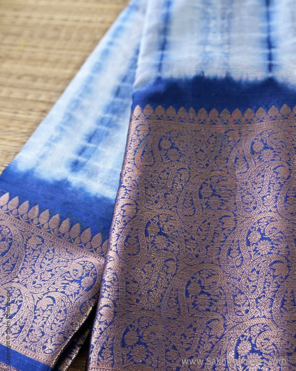 DP-X01684 Blue Tie Dye saree