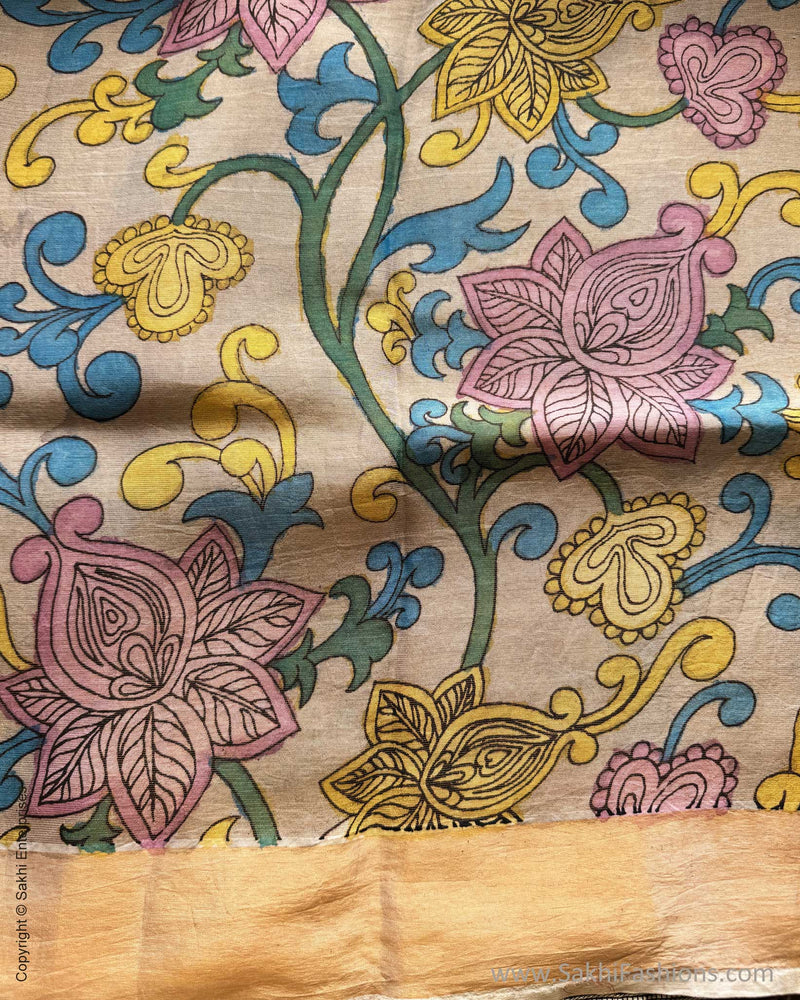 DP-X00817 Kalamkari Tissue Tussar Silk