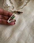 AS-X051512 Green Parrot Earring