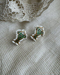 AS-X051513 Green Fish Earring