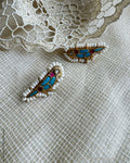 AS-X051511 Blue Parrot Earring