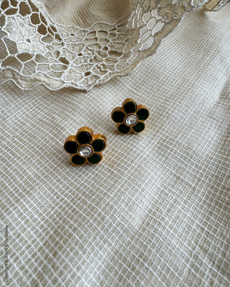 AS-X051529 Green Earring