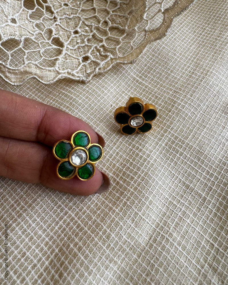 AS-X051529 Green Earring