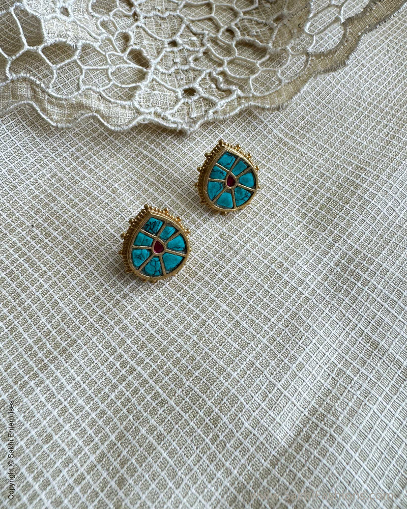 AS-X051524 Turq Blue Stud Earring
