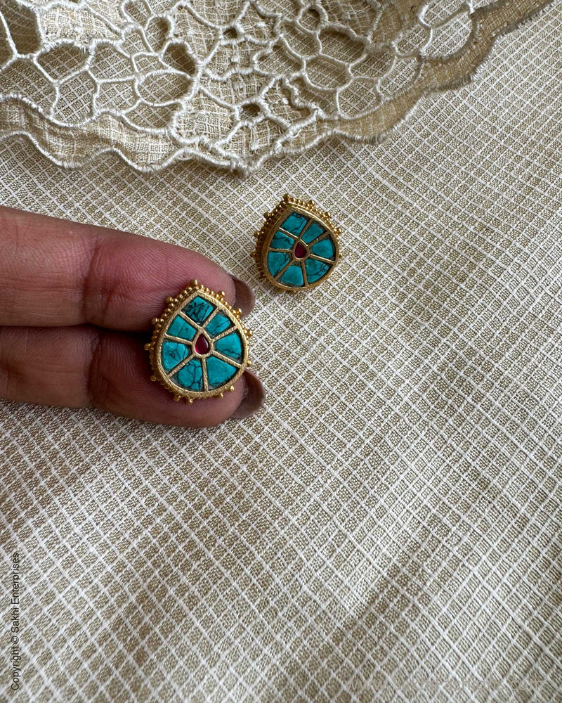 AS-X051524 Turq Blue Stud Earring