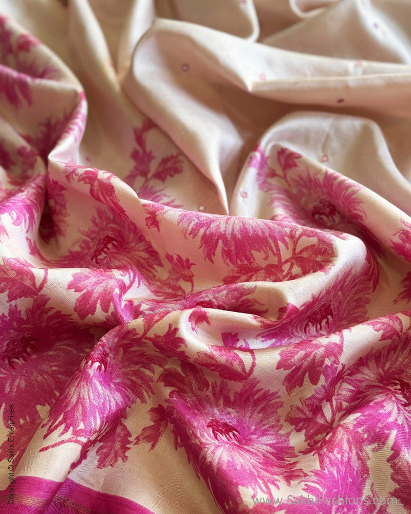 EE-X02258 Pink Floral Kanchi Sari