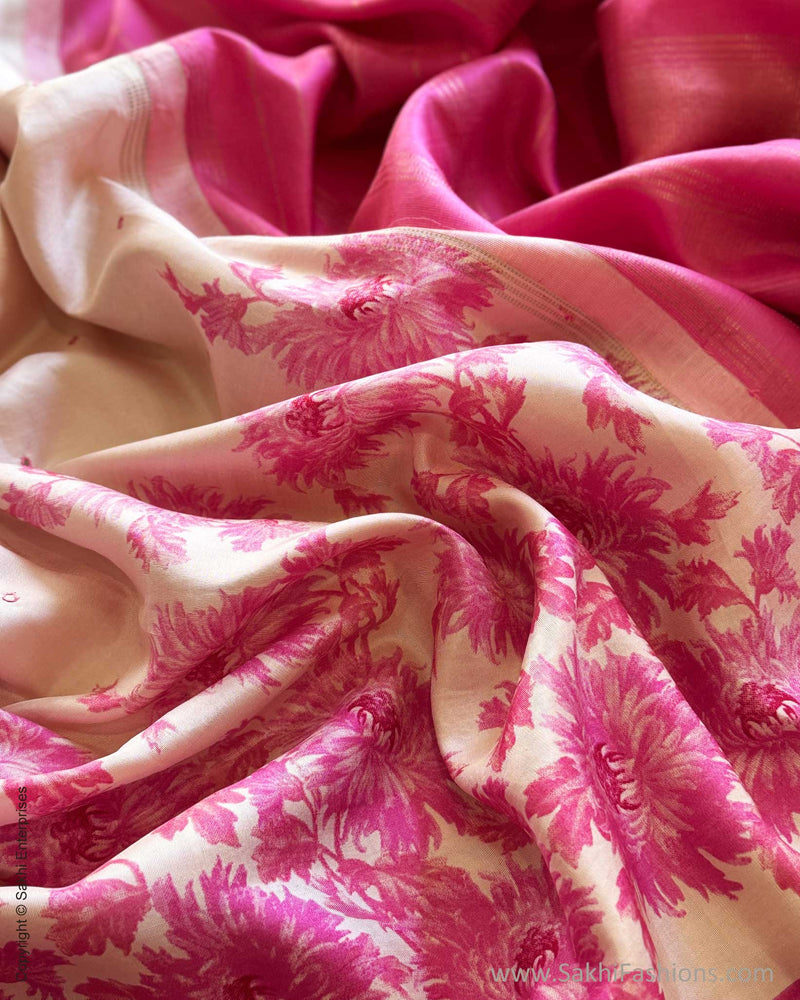 EE-X02258 Pink Floral Kanchi Sari