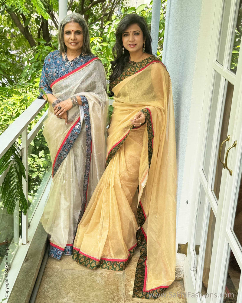 EE-X02541 Gold Tissue Saree