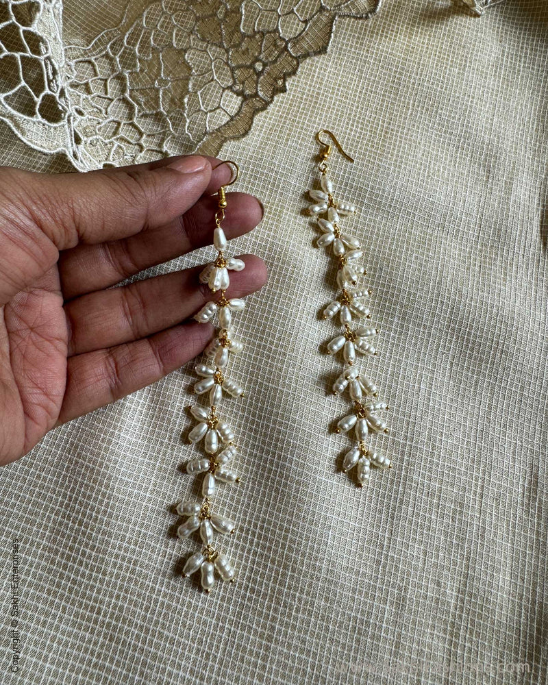 AJ-X01423 Rice Pearls Earring