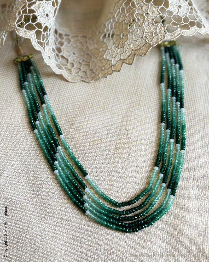 AJ-X02890 Green Shaded mala