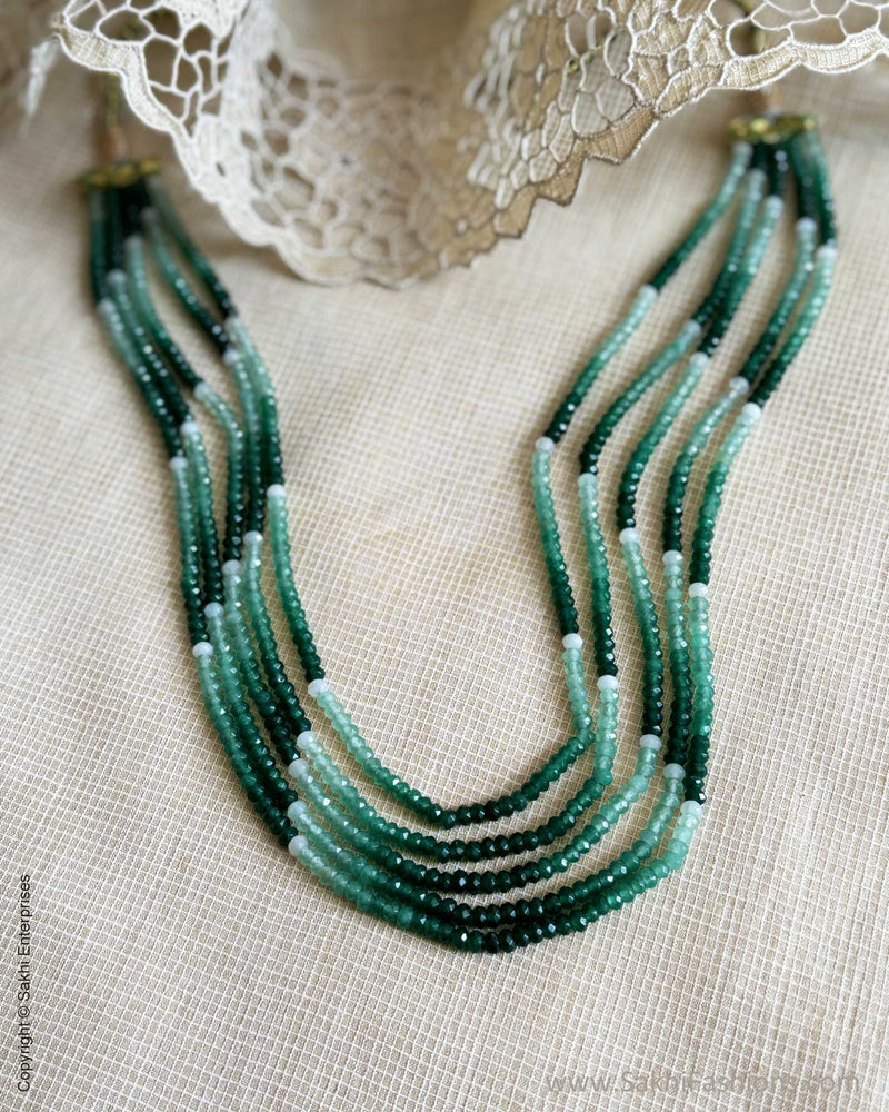 AJ-X02890 Green Shaded mala