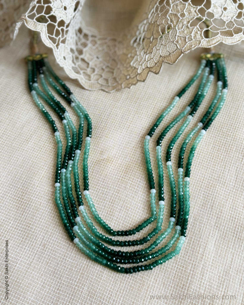 AJ-X02890 Green Shaded mala