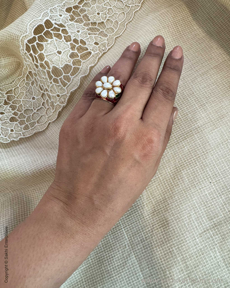 AJ-X02774 Meena Finger Ring