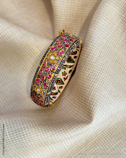 AJ-X02825 Pink Meena Bangle