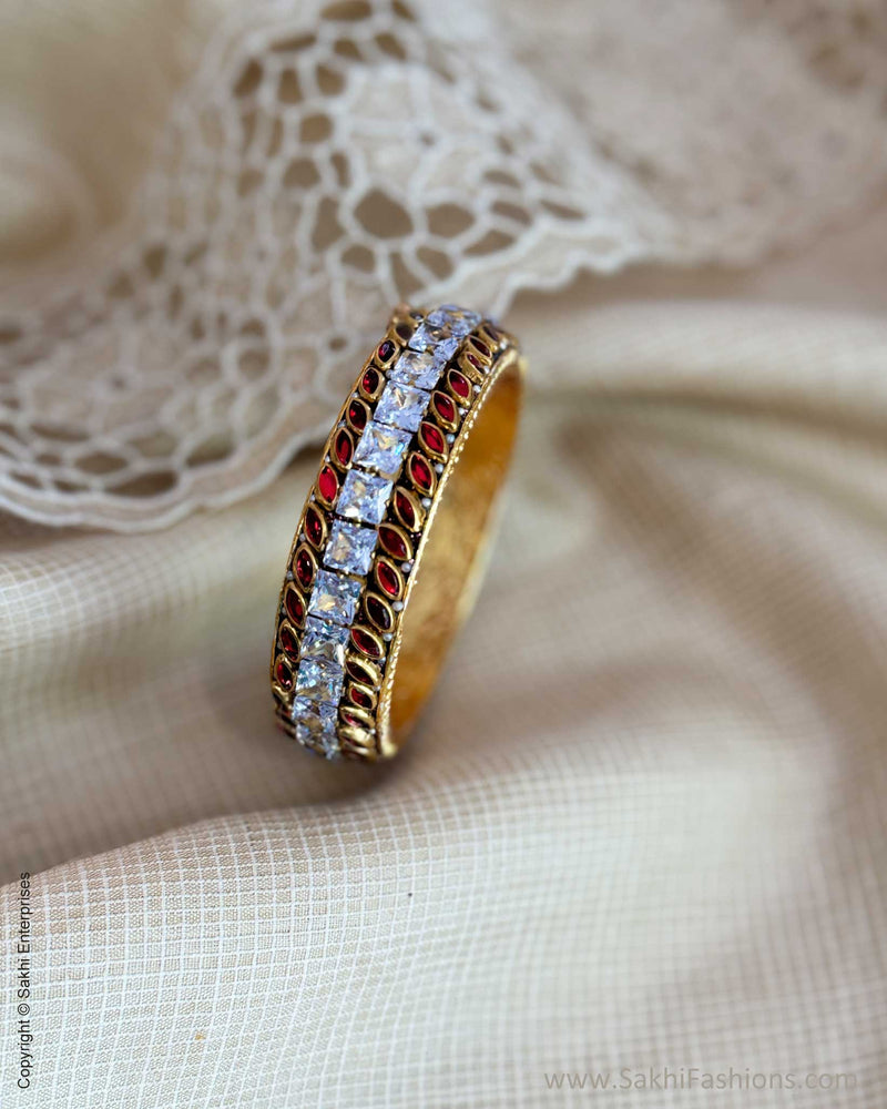 AJ-X02820 Orange Meena Bangle