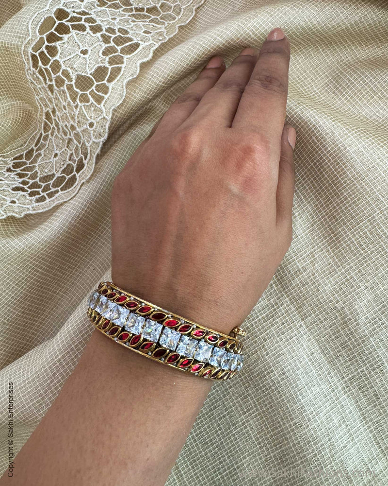 AJ-X02820 Orange Meena Bangle