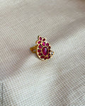 AJ-X02775 Pink Meena Finger Ring