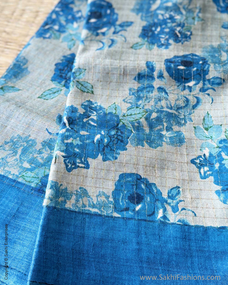 DP-X03037 Floral Tussar Sari