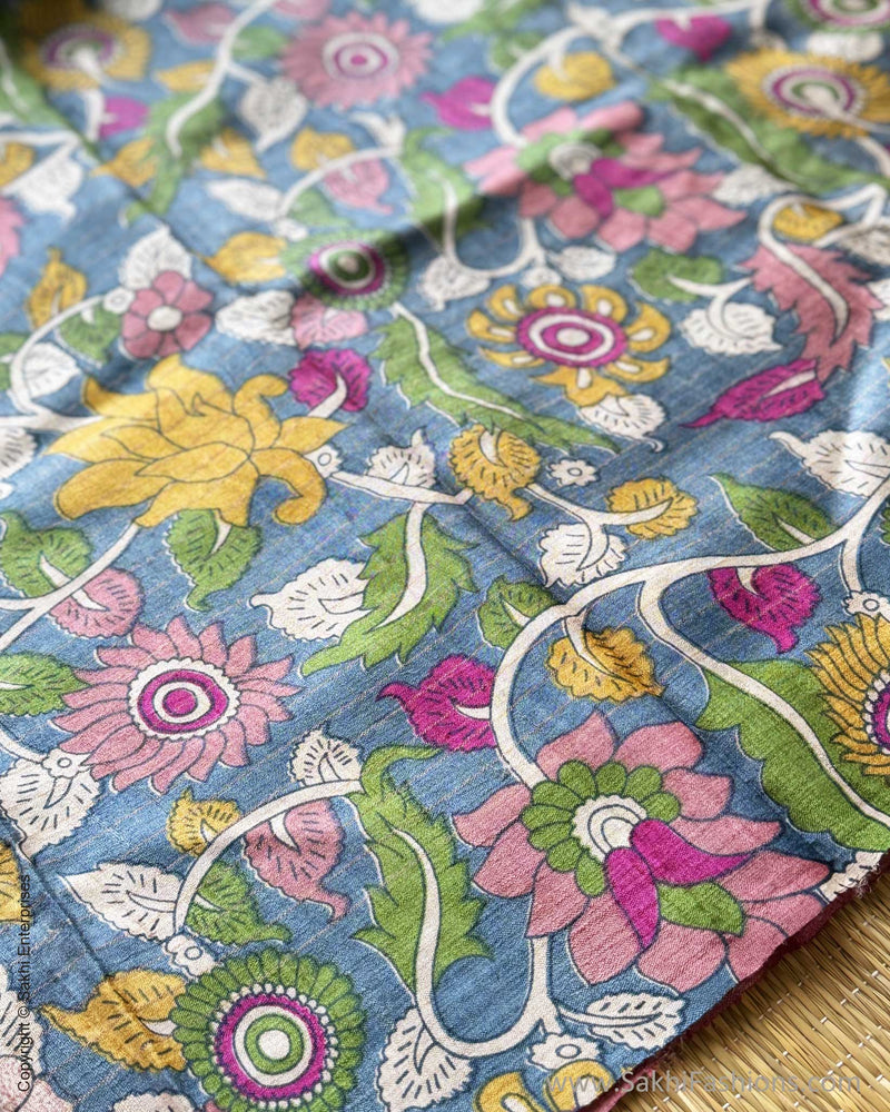 DP-X03038 Polka Kalamkari Tussar Sari